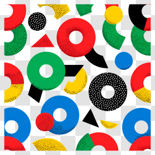 Colorful Cereal - Colorful Geometric Shapes Pattern Transparent PNG