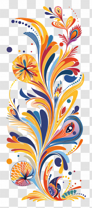 Decorative Line - Colorful Abstract Pattern Artwork Transparent PNG