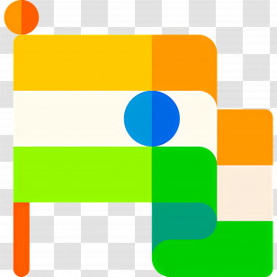 India Flag - Colorful Indian National Flag Transparent PNG