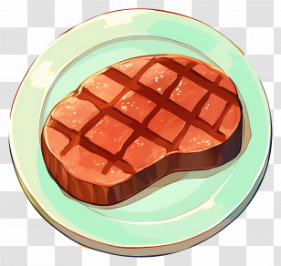 Steak - Grilled Steak On A Plate Transparent PNG