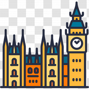 London Big Ben - Big Ben Landmark Illustration Transparent PNG