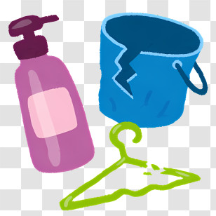 Icon - Cleaning Supplies With Soap And Bucket Illustration Transparent PNG