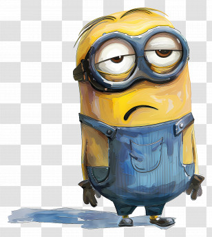 Despicable Me Minion - Yellow Cartoon Character With Goggles Transparent PNG