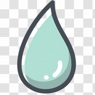 Water Drop - Simple Water Droplet Icon Transparent PNG