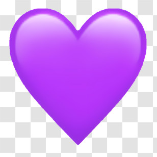 Emoji - Purple Heart Love Symbol Transparent PNG
