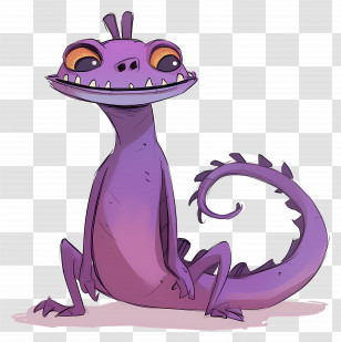 Randall Boggs - Purple Cartoon Lizard Transparent PNG