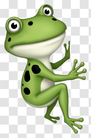 Cartoon Frog - Green Frog Transparent PNG
