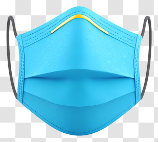 Surgical Mask - Blue Face Mask Illustration Transparent PNG