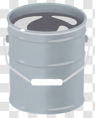 Clipart - Metal Bucket For Cleaning Or Storage Transparent PNG