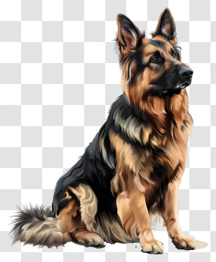 Shepherd Dog - German Shepherd Dog Illustration Transparent PNG