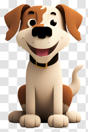 Cartoon Dog - Smiling Cartoon Dog With Friendly Expression Transparent PNG