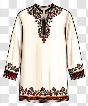 Kurta - Traditional Embroidered Shirt Transparent PNG