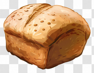 Whole Wheat Bread - Golden Brown Bread Loaf Transparent PNG