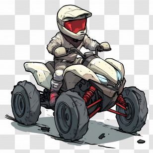 Atv - ATV Rider In Protective Gear Transparent PNG