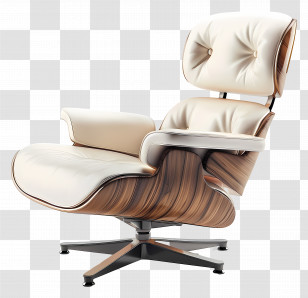 Eames Lounge Chair - Stylish Modern Armchair Design Transparent PNG