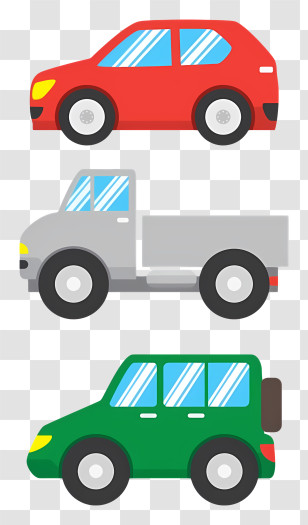 Car - Cartoon Vehicles With Bright Colors Transparent PNG