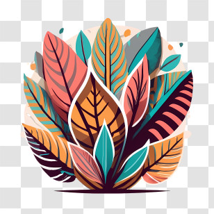 Autumn Tree Leaf - Abstract Colorful Leaves Illustration Transparent PNG