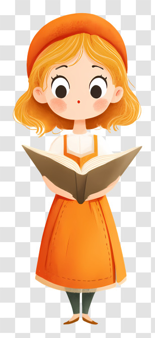 Book Reader - Girl Reading A Book Transparent PNG