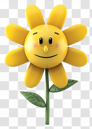 Flower - Smiling Cartoon Sunflower Illustration Transparent PNG