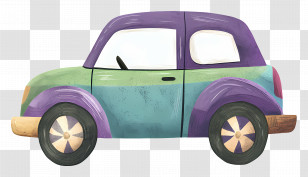 Cartoon Car - Cartoon Colorful Car Illustration Transparent PNG