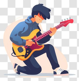 Musician Playing Guitar - Guitarist Playing Electric Guitar Transparent PNG