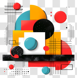 School Background - Abstract Geometric Shapes Art Transparent PNG