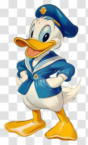Donald Duck - Cartoon Sailor Duck Character Transparent PNG