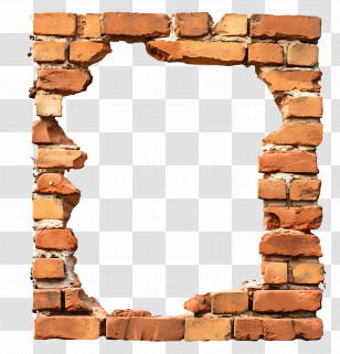 Brick Wall Frame - Brick Frame With Transparent Center Transparent PNG