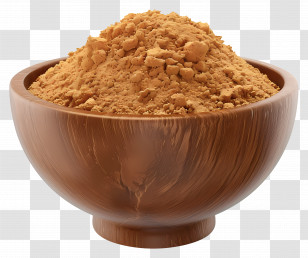 Ginger Powder - Bowl Of Brown Powder For Culinary Use Transparent PNG
