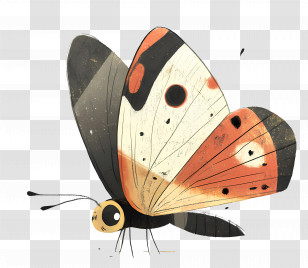 Flying Butterfly - Artistic Illustration Of A Butterfly Transparent PNG