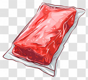 Red Vacuum Sealed Food Pack - Red Vacuum-Sealed Food Pack Illustration Transparent PNG