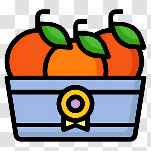 Food Gift Baskets - Basket Of Fresh Oranges Transparent PNG