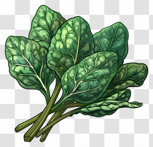 Spinach - Cluster Of Green Spinach Leaves Transparent PNG