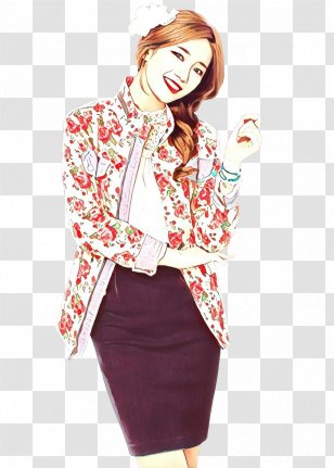 Pencil Cartoon - Neck - Style Formal Wear Transparent PNG