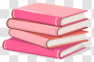 Books Pink - Stack Of Pink Books Illustration Transparent PNG