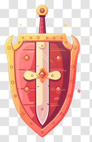 Shield Sword - Fantasy Sword And Shield Cartoon Illustration Transparent PNG