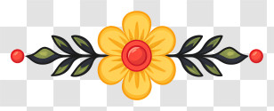 Rakhi Logo - Decorative Yellow Flower Transparent PNG