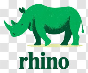 Rhino Logo - Green Rhino Doodle Transparent PNG