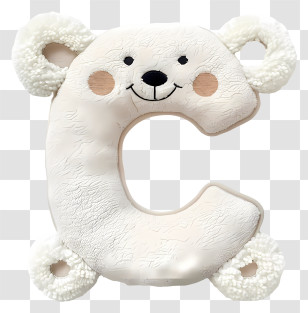Alphabet Letters - Adorable White Bear Letter C Transparent PNG