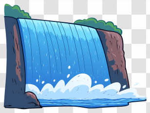 Niagara Falls - Illustration Of A Waterfall Transparent PNG