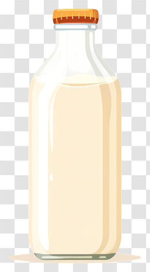 Milk Bottle - Glass Bottle Of Milk Illustration Transparent PNG
