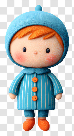 Baby Doll - Cute Child In Winter Clothes Transparent PNG