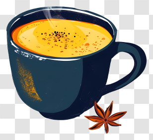 Masala Chai Tea - Blue Ceramic Cup Of Spiced Tea Transparent PNG