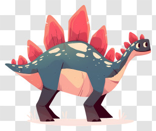 Cartoon Stegosaurus - Stegosaurus Cartoon Drawing Transparent PNG