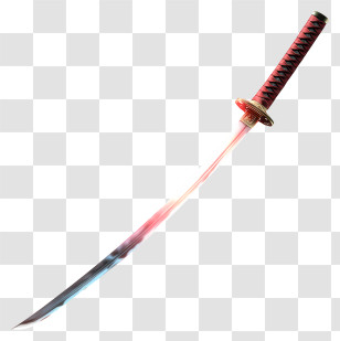 Glowing Katana - Colorful Katana Sword Transparent PNG