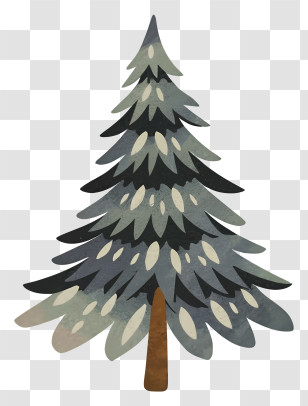 Cartoon - Decorative Christmas Tree Illustration Transparent PNG