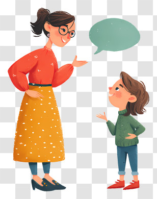 Woman Giving Feedback - Woman And Child In Conversation Transparent PNG