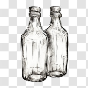Beer Bottle - Hand-Drawn Glass Bottles Illustration Transparent PNG