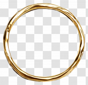Royal Gold Frame - Golden Decorative Ring In Elegant Design Transparent PNG