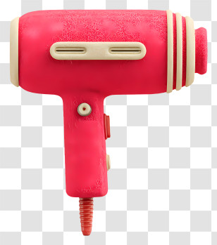 Hair Dryer - Red Cartoon Hairdryer Transparent PNG